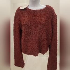 NWT Bohme Large balloon sleeve rust sweater